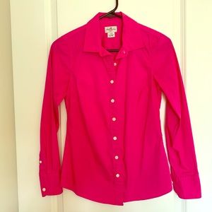 Hot Pink J Crew Button Down Dress Shirt